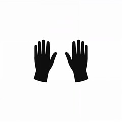 Obraz premium Minimalist black gloves silhouette pair