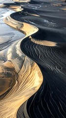 Aerial view of sand dunes