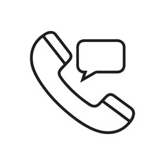 Phone chat icon on a white background