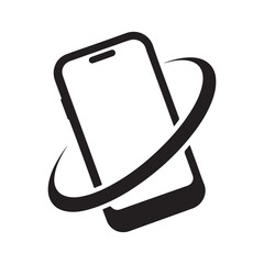 Smartphone with orbit ring icon