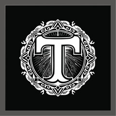 Infinity logo minimalist style infinite circles geometric shape from chain loops, monogram OOO three letters O endless symbol black and white thin lines