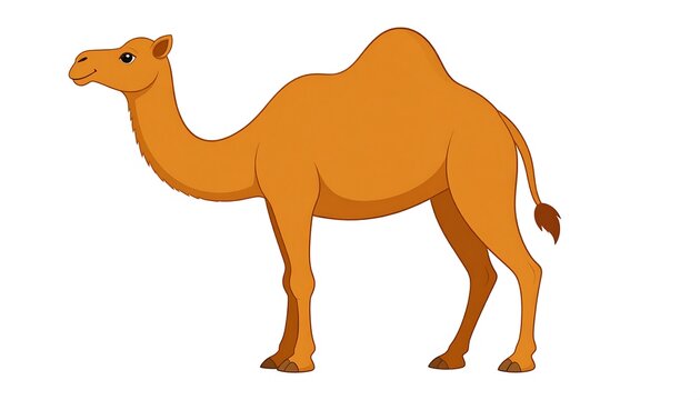 Cartoon camel profile view
