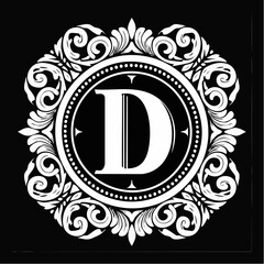 Obraz premium Letter L logo mockup, smooth line black and white gradient monogram, simple decoration typography design element, initial for business card emblem