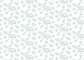 Seamless Pattern Cute Turtle and Plants Illustration Ocean Nature Minimalist Aesthetic Digital Design