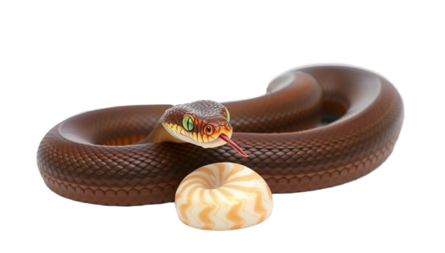 snake on a white background