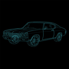 super fast sports car, vector version