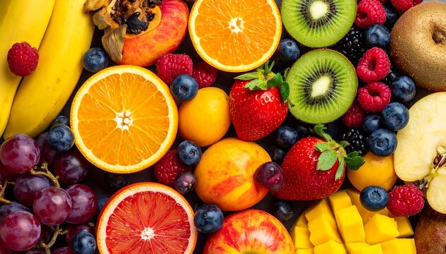 Colorful array of fresh fruits - Powered by Adobe