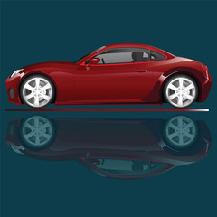 super fast sports car, vector version