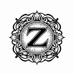 Fototapeta premium Monogram infinity logo, geometric linear loop design element, parallel thin line infinite art decoration, harmony emblem