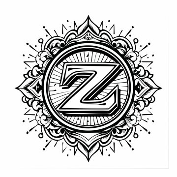 Monogram infinity logo, geometric linear loop design element, parallel thin line infinite art decoration, harmony emblem