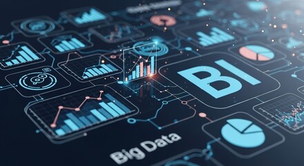 Futuristic Big Data and Business Intelligence Interface with Glo