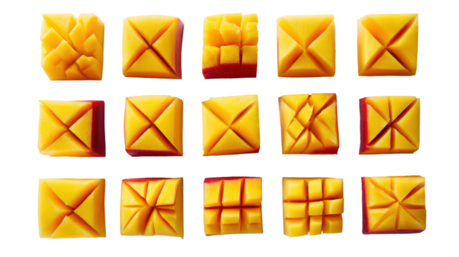 Collection of ancient mesopotamian cuneiform tablets isolated on transparent background