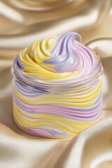 Swirled Whipped Cream Dessert In Jar