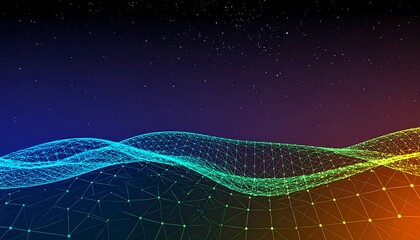 Abstract colorful wave patterns