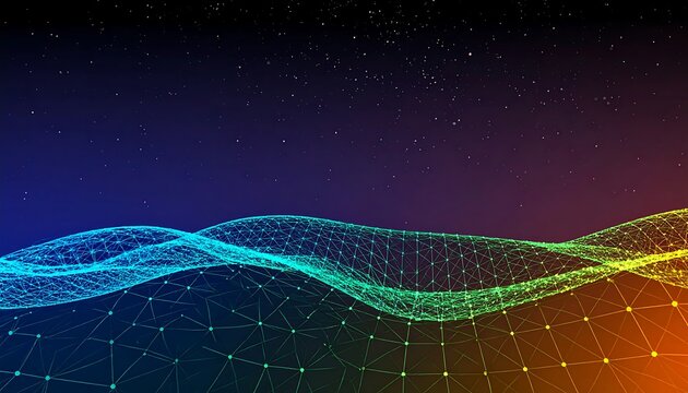 Abstract colorful wave patterns - Powered by Adobe