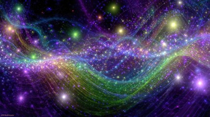 Fototapeta premium Abstract Colorful Cosmic Nebula Background
