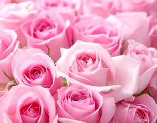 Close-up of many light pink roses (1)