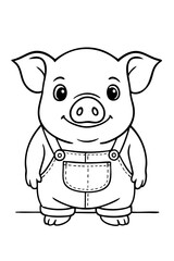 Pig Drawing as Farmer