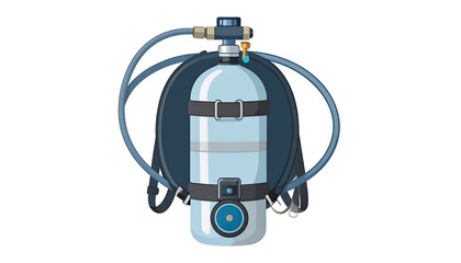 Cartoon scuba tank