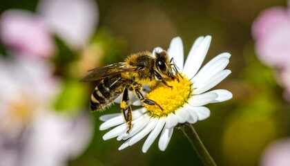 Honeybee on a daisy