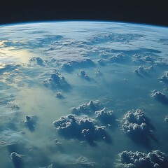 Earth from space, clouds cover the planet