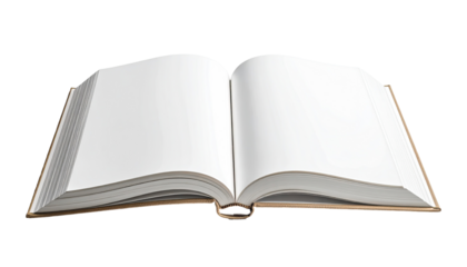 Open book with blank pages