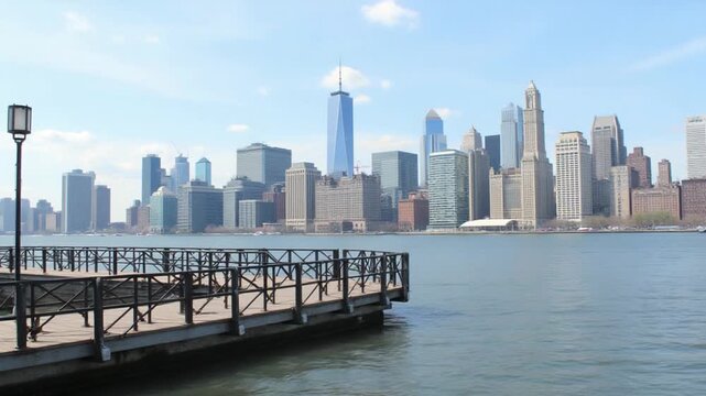 Beauty Pier 57 in Manhattan New York United States.. Cityscape City Skyline.