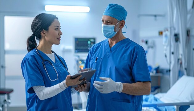 Hospital nurse practitioner consulting infectious disease specialist rare postsurgical complication critically ill patient