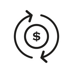 Simple circular arrows symbolizing dollar recycling and financial flow