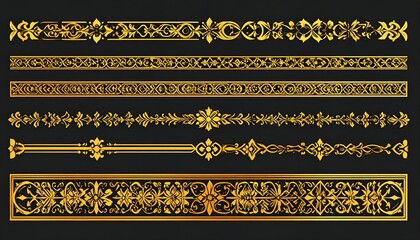 Gold decorative borders
