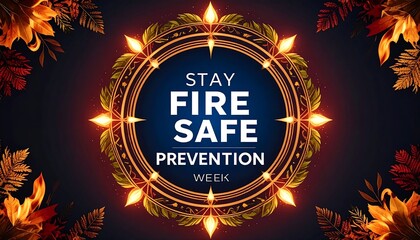 Fire safety prevention week graphic