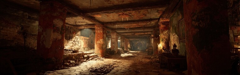 Decayed Ship Interior Corridor