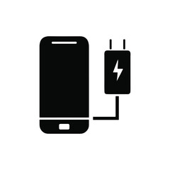 Smartphone charging icon a modern digital representation of phone powering up vector