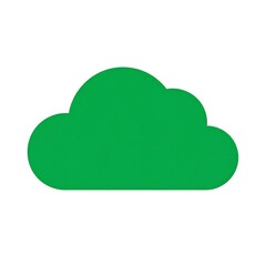 Green Cloud Icon on White Background: Simple, Clean, and Modern Design