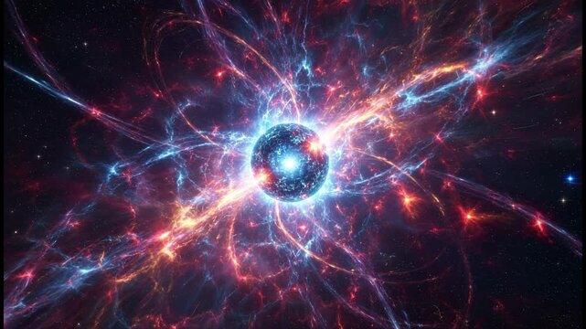 The edge of the observable universe, galaxies fading into darkness.