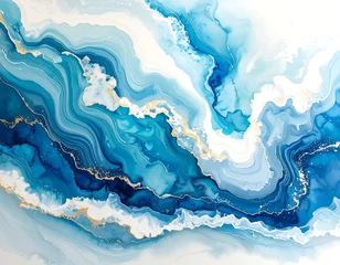 Acrylglasbilder Kristalle Abstract fluid art, flowing colors  © Kacer