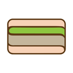 Simple and delicious sandwich icon food graphic for digital and print use vector