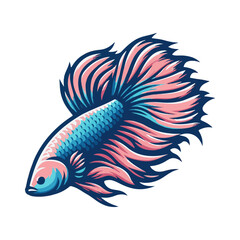Obraz premium betta fish illustration design