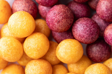 Deep fried sweet potato balls, Thai street food snack
