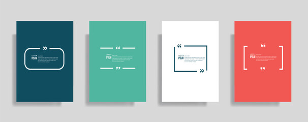 Colorful quote templates for social media marketing and creative presentations, perfect for motivational messages and modern design projects