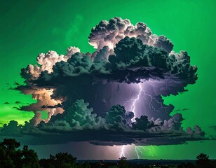 Dramatic storm clouds with lightning (1)