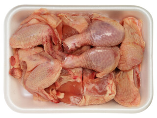 Assorted Cut Chicken Pieces in Foam Tray