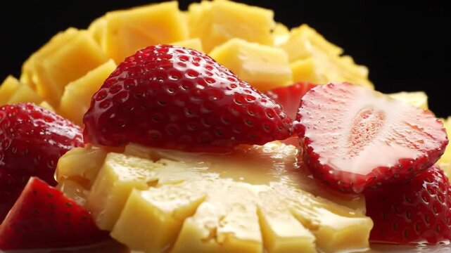 strawberry and pineapple tart