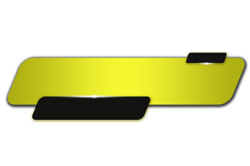 Yellow and black Lower Third Strip with Space for Headline and Subtext