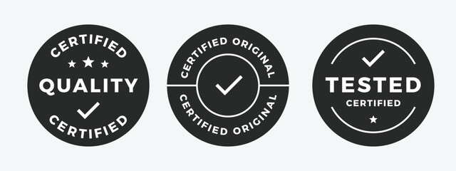 Certified badge design quality product. Original tested certifications label.