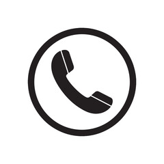Telephone symbol black and white