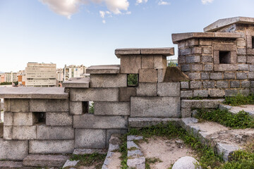 Seoul, South Korea &ndash; September.21.2025: Stone Fortress Wall at Naksan Park