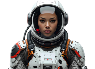 Firefly_Robot Astronaut PNG – Transparent Sci-Fi Design 