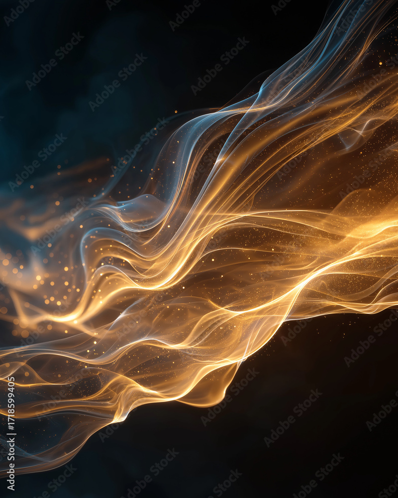 Poster luminous swirl of energy: a mesmerizing display of ethereal light dances and swirls across a dark ca