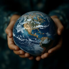 Earth held gently in cupped hands (4)